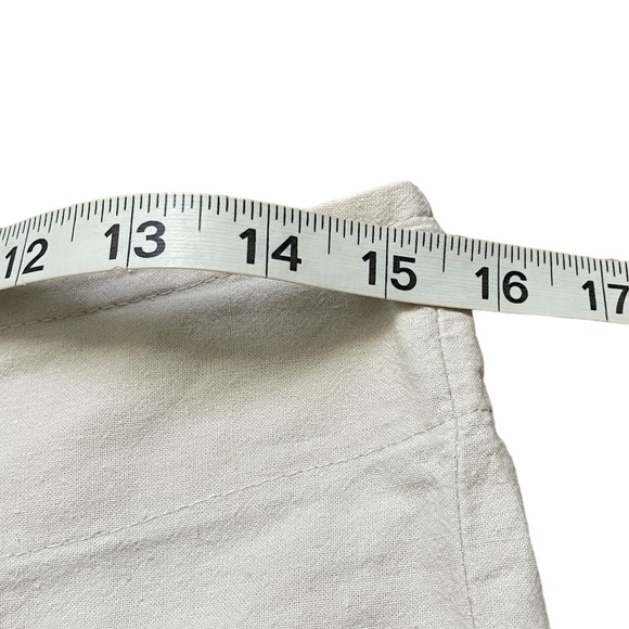 Vintage Beach Tie Beige Cotton Shorts (size S) Euro Summer - Picture 5 of 8